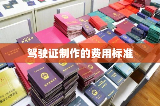 兖州驾驶证制作的费用标准