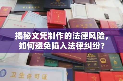 兖州揭秘文凭制作的法律风险，如何避免陷入法律纠纷？