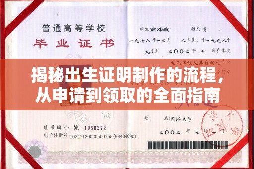 兖州揭秘出生证明制作的流程，从申请到领取的全面指南