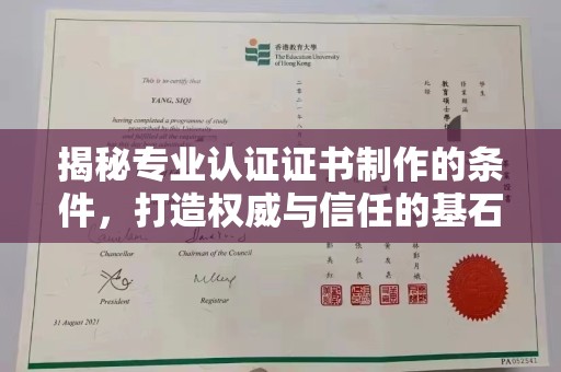 兖州揭秘专业认证证书制作的条件，打造权威与信任的基石